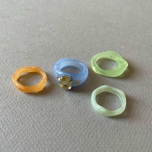 Free People Jewelry - Colorful Kids Ring Set M386